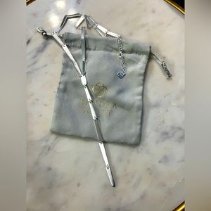 Kendra Scott Y necklace in Bright Silver